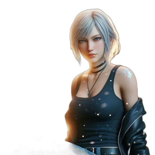 jacket, face, concept art, comic book art transparent PNG cut-out