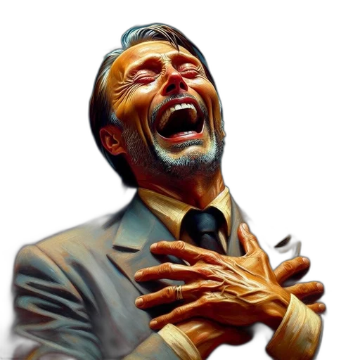 face, jacket, comic book art, photorealistic transparent PNG cut-out