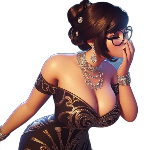 dress, jewelry, concept art, fantasy art transparent PNG cut-out