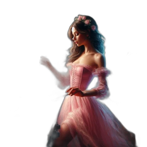 dress, photorealistic, concept art, 3d render transparent PNG cut-out