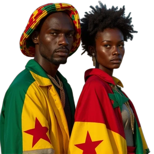 man, woman, dressed, senegal transparent PNG cut-out
