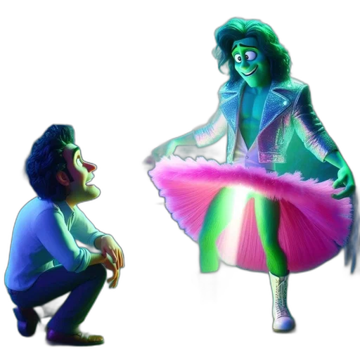 dress, creature, concept art, 3d render transparent PNG cut-out