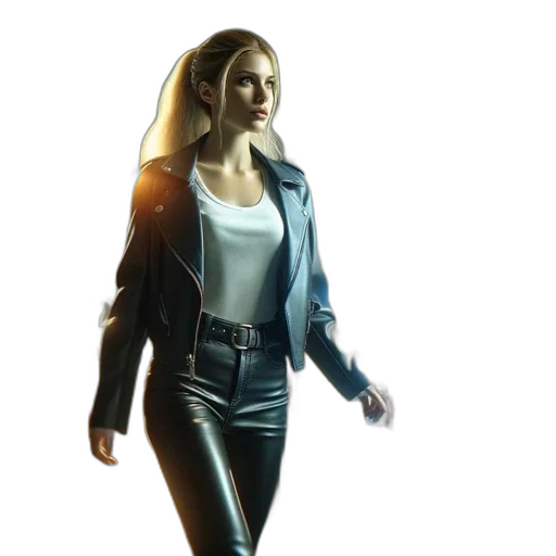 jacket, concept art, comic book art, 3d render transparent PNG cut-out
