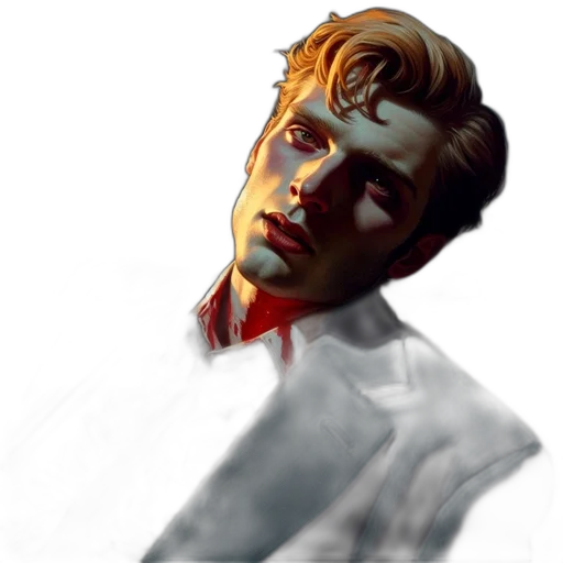 face, concept art, comic book art, photorealistic transparent PNG cut-out