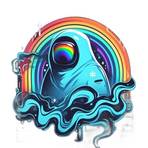 hat, umbrella, mask, creature transparent PNG cut-out
