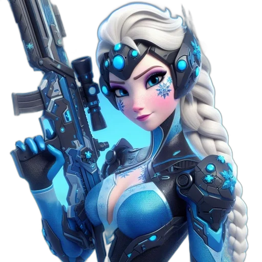 weapon, robot, concept art, pixel art transparent PNG cut-out