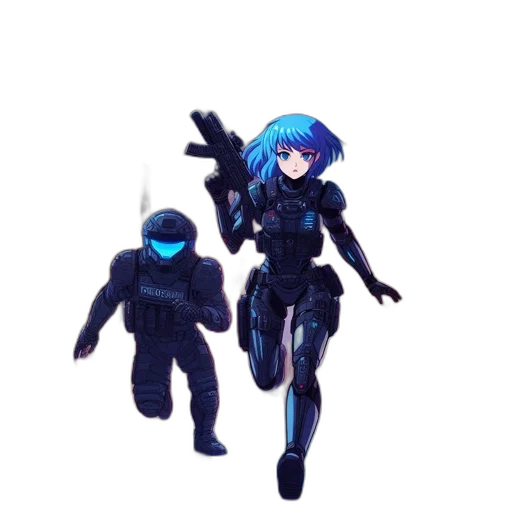 robot, weapon, concept art, pixel art transparent PNG cut-out