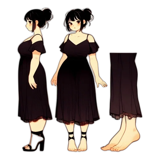 dress, concept art, pixel art, anime transparent PNG cut-out