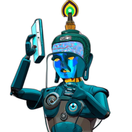 robot, staff, mask, weapon transparent PNG cut-out