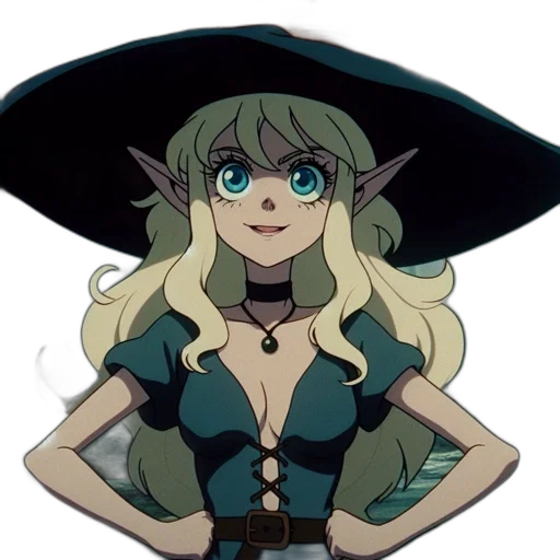 staff, hat, dress, anime transparent PNG cut-out