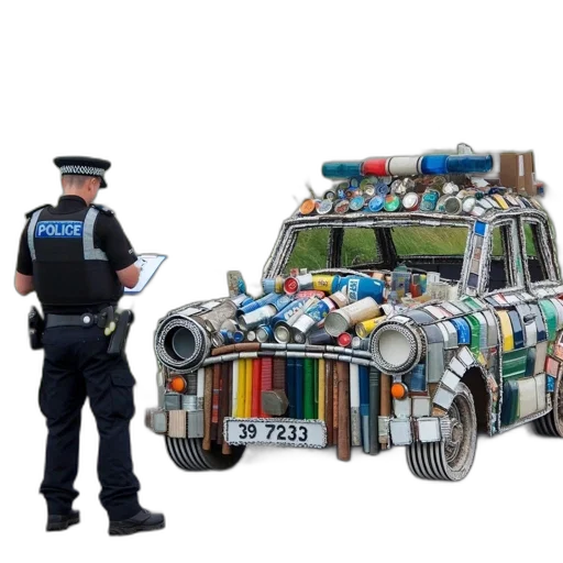 car, city street, police, officer transparent PNG cut-out