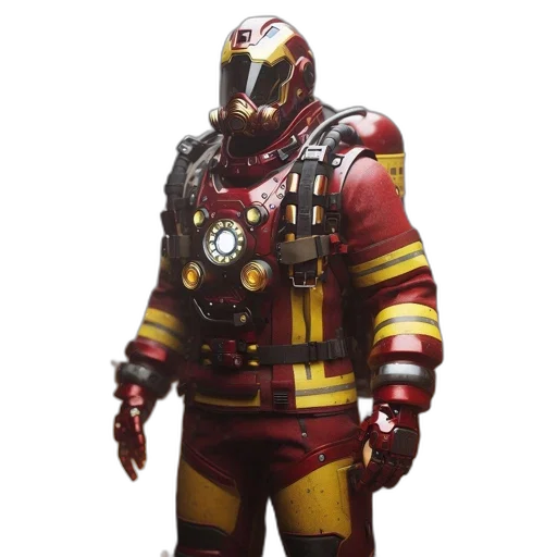 jacket, robot, mask, weapon transparent PNG cut-out