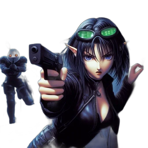 weapon, cyberpunk, concept art, comic book art transparent PNG cut-out