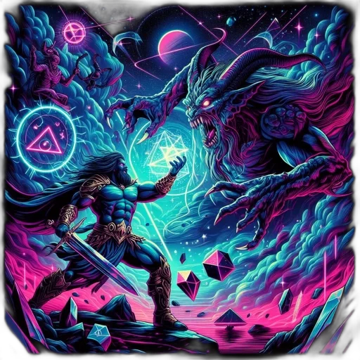 fantasy art, concept art, comic book art, pixel art transparent PNG cut-out