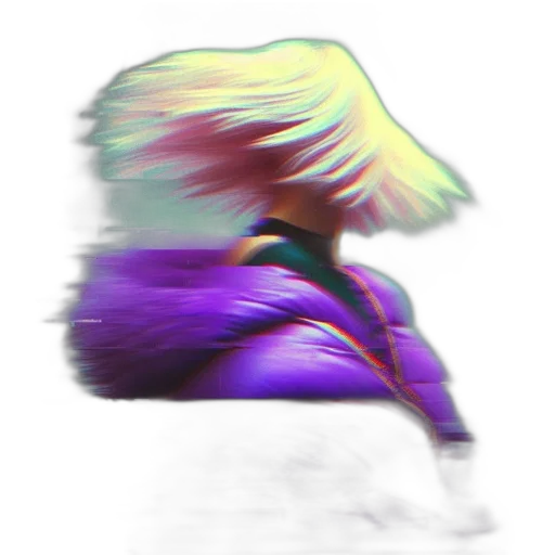 hair, jacket, creature, face transparent PNG cut-out