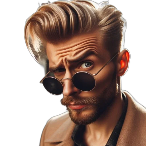 face, jacket, hair, mask transparent PNG cut-out
