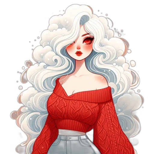 dress, hair, jacket, flower transparent PNG cut-out