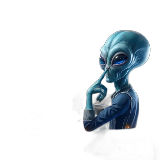 robot, creature, mask, staff transparent PNG cut-out