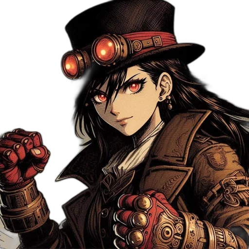 hat, staff, weapon, face transparent PNG cut-out