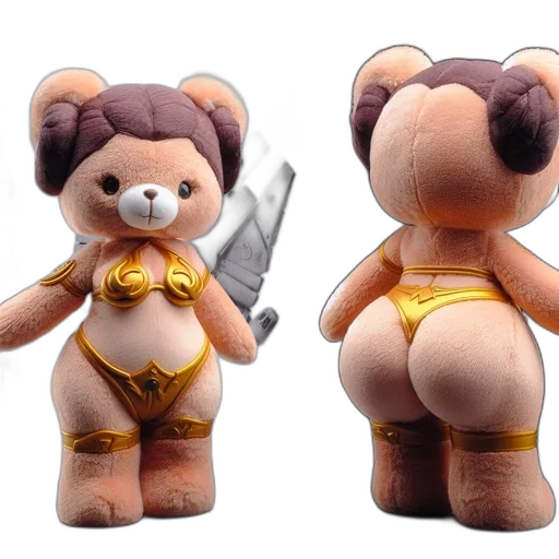 3d render, concept art, two, plush transparent PNG cut-out