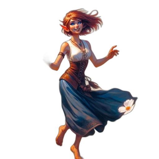 dress, staff, concept art, fantasy art transparent PNG cut-out