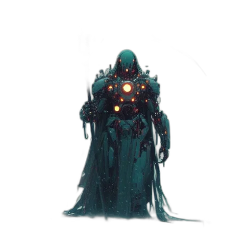robot, creature, mask, staff transparent PNG cut-out