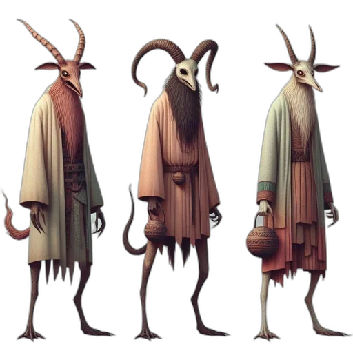 creature, concept art, fantasy art, 3d render transparent PNG cut-out
