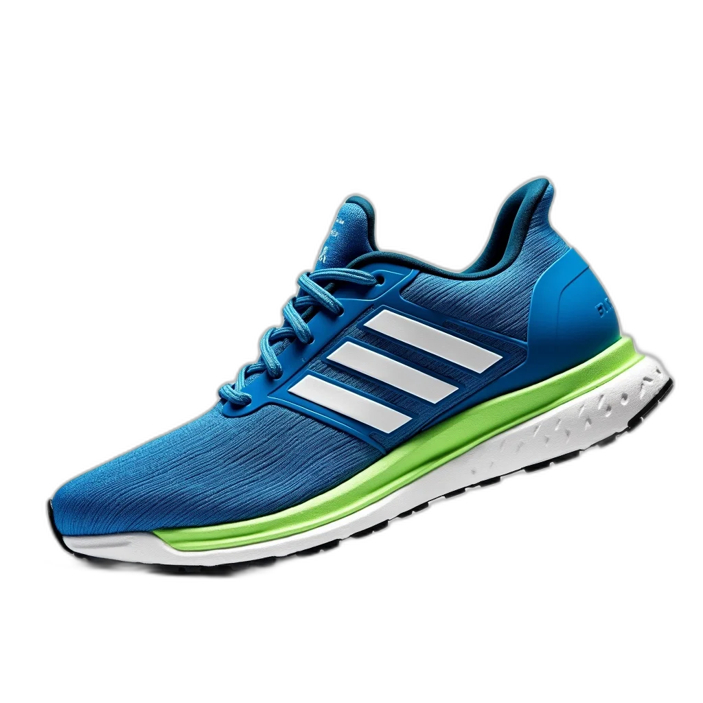 shoes, 3d render, photorealistic, blue transparent PNG cut-out