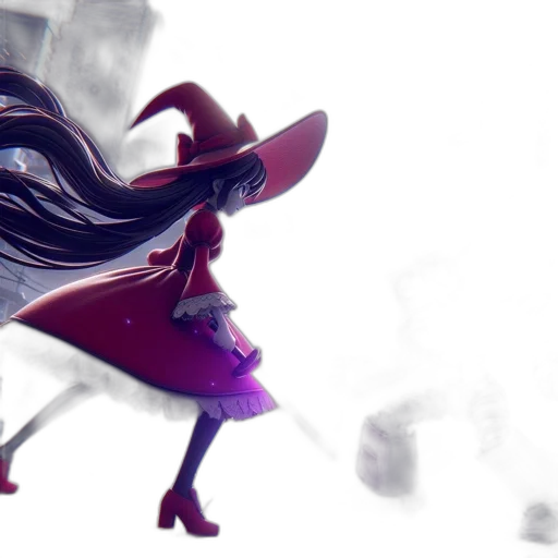 dress, crown, hair, shoes transparent PNG cut-out