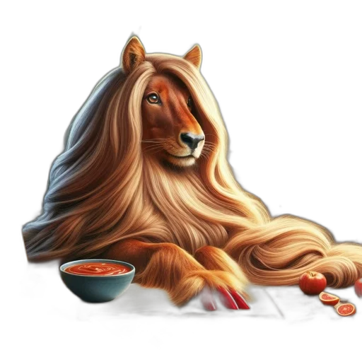 hair, animal, food, concept art transparent PNG cut-out
