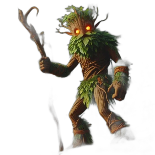 creature, staff, mask, concept art transparent PNG cut-out