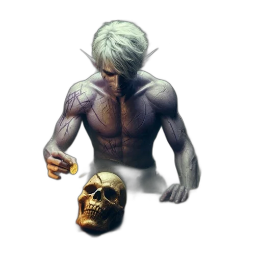 mask, face, creature, staff transparent PNG cut-out