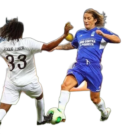 two, soccer, players, action transparent PNG cut-out