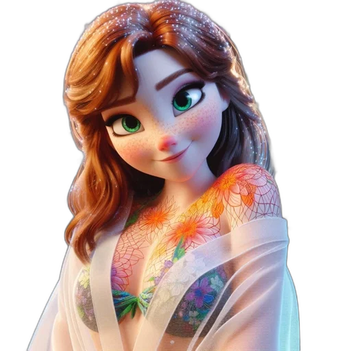 dress, jewelry, 3d render, fantasy art transparent PNG cut-out
