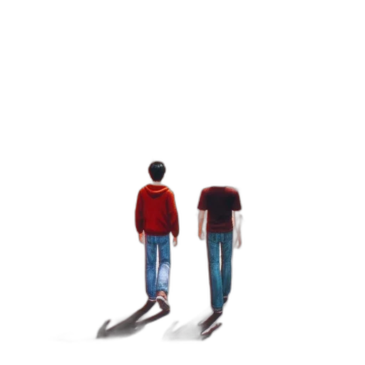 jacket, shoes, staff, robot transparent PNG cut-out