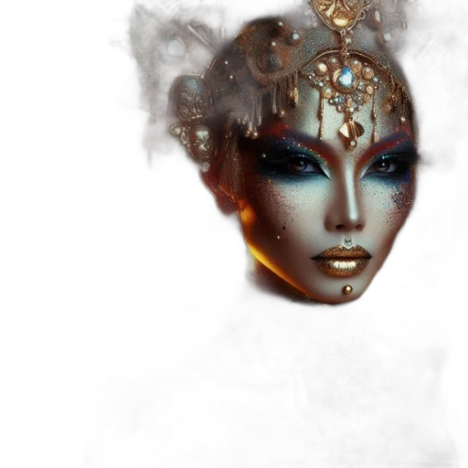 mask, face, crown, jewelry transparent PNG cut-out