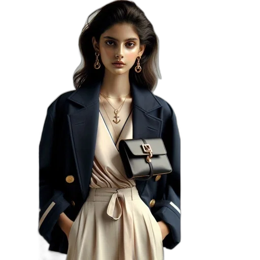 jacket, jewelry, dress, concept art transparent PNG cut-out