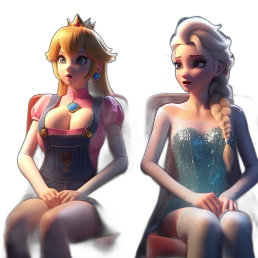 dress, crown, concept art, 3d render transparent PNG cut-out