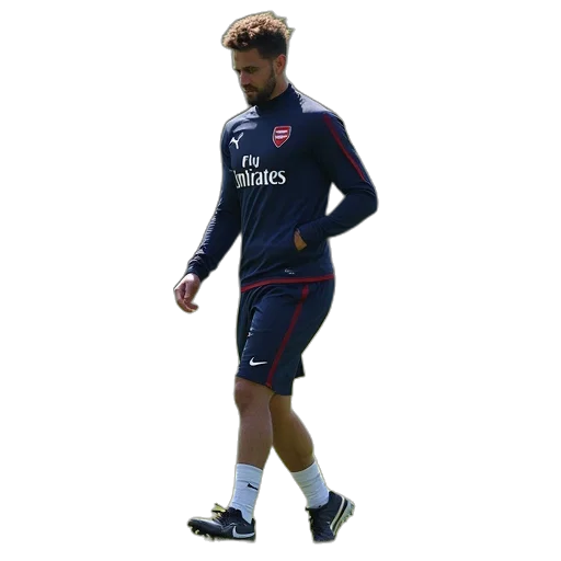 jacket, arsenal, player, person transparent PNG cut-out