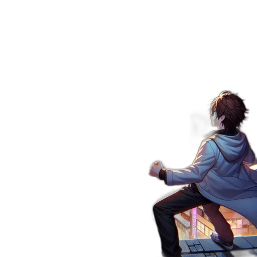 jacket, sword, concept art, pixel art transparent PNG cut-out