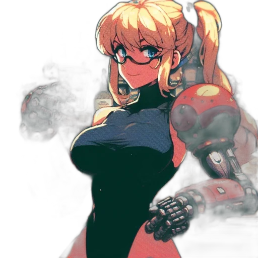robot, dress, weapon, concept art transparent PNG cut-out