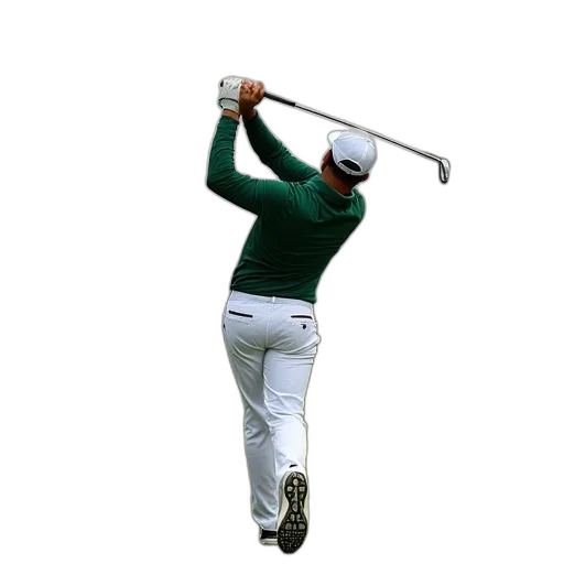 staff, golfer, action, during transparent PNG cut-out