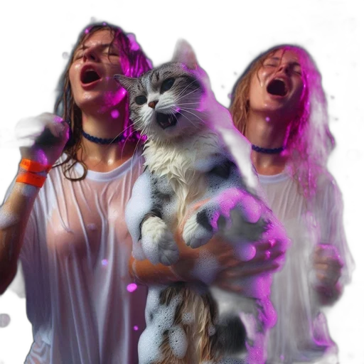 animal, staff, creature, vaporwave transparent PNG cut-out