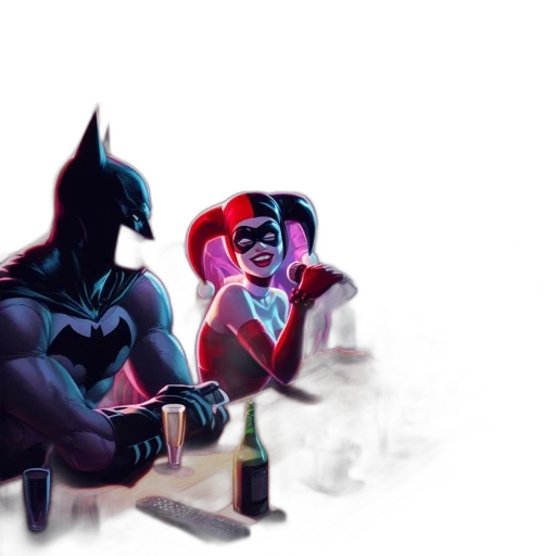 comic book art, concept art, cyberpunk, cartoon transparent PNG cut-out