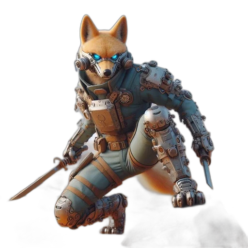 animal, robot, weapon, staff transparent PNG cut-out