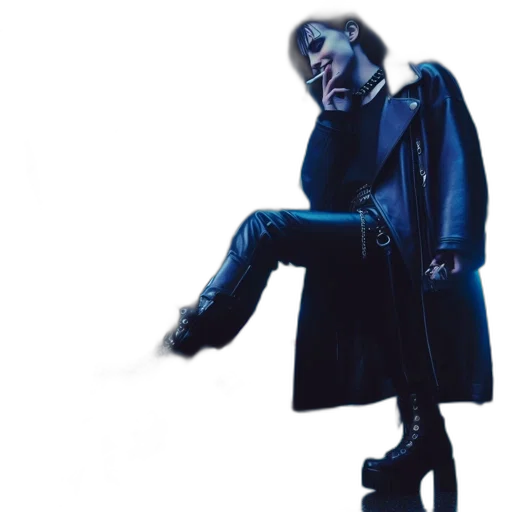 jacket, shoes, blue, dark transparent PNG cut-out