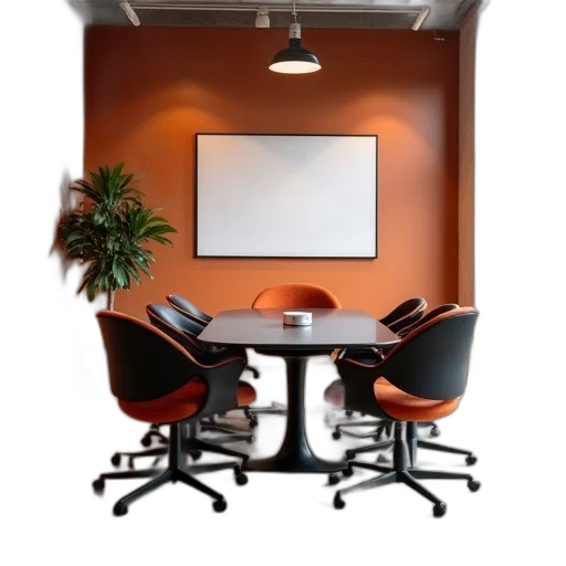 furniture, staff, 3d render, conference transparent PNG cut-out