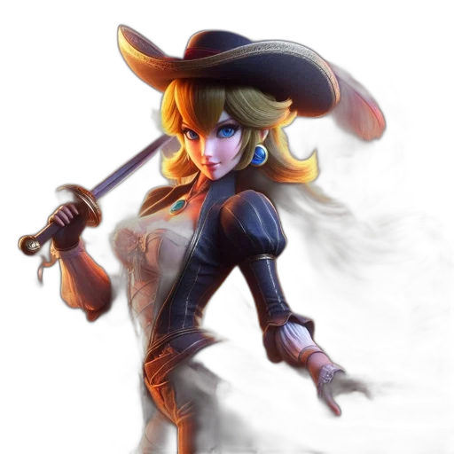 staff, hat, weapon, fantasy art transparent PNG cut-out