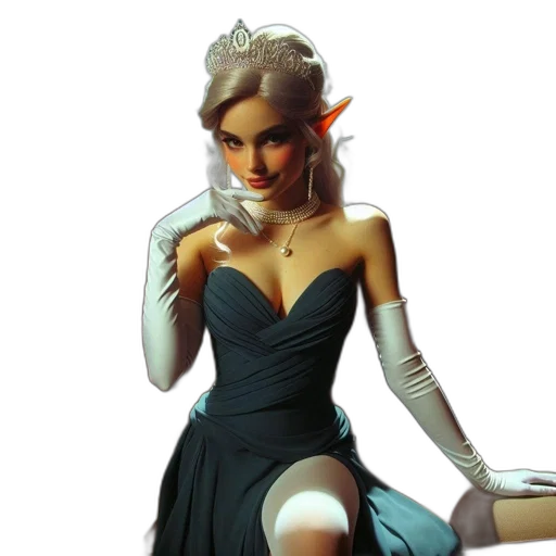 dress, staff, fantasy art, concept art transparent PNG cut-out