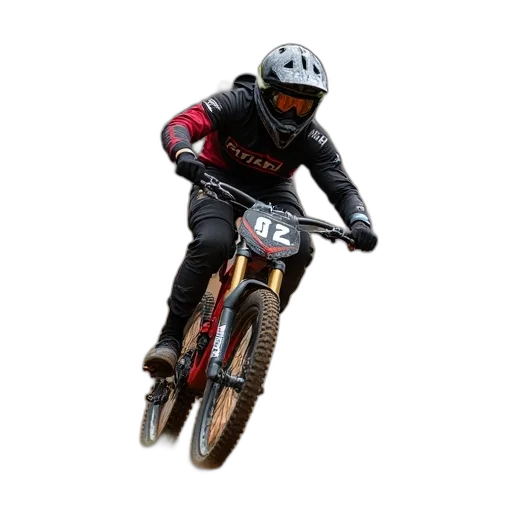 downhill, biker, racing, down transparent PNG cut-out